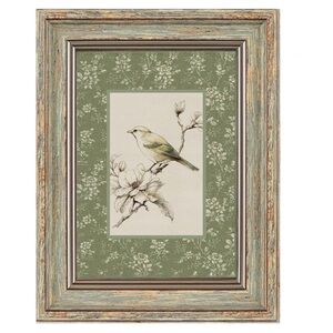 Bird & Magnolia Floral Wall Art